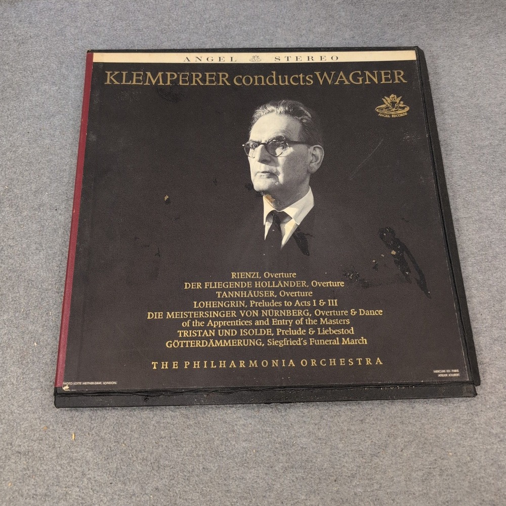 Klemperer Conducts Wagner Philharmonia Orchestra Angel Records 2-LP Box SB-3610